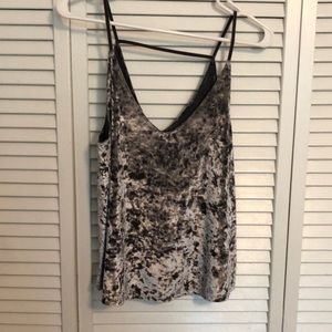 American Eagle Outfitters Crushed Velvet Tank Top